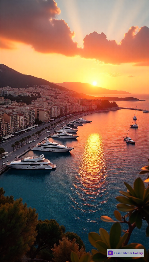 Golden Harbor Sunset