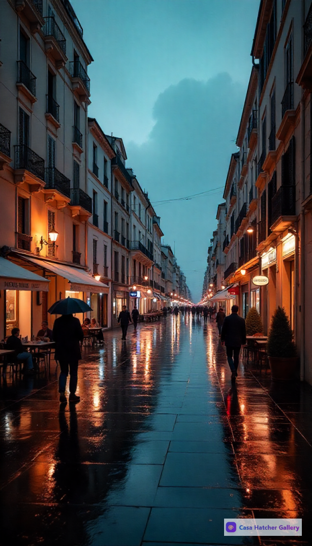 Rainy Night Reflections