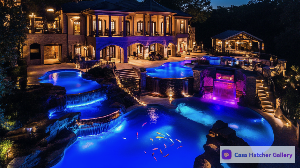 Luxurious Nightime Oasis