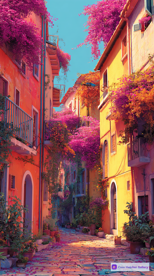 Vibrant Mediterranean Alleyway